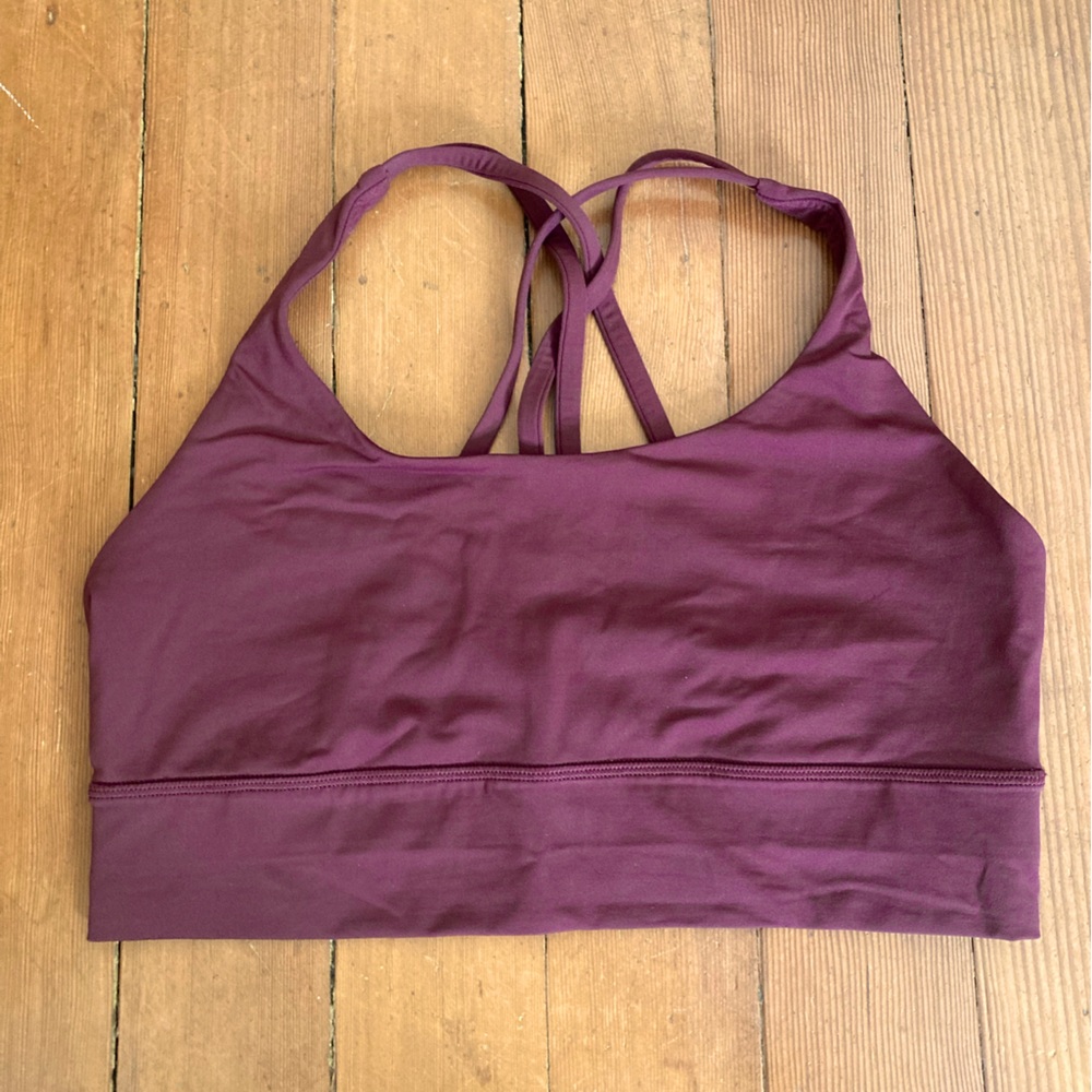 Lululemon longline energy sport bra in maroon. Size 10